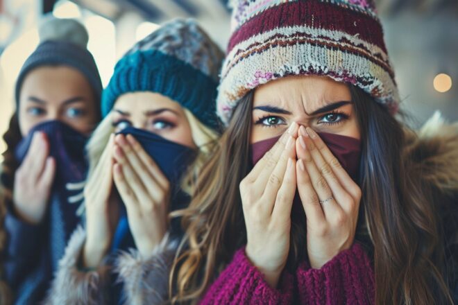 Illustration. Des adolescentes incommodées par une odeur tenace.