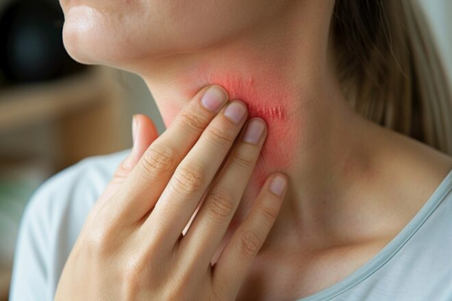 Illustration. Des démangeaisons.