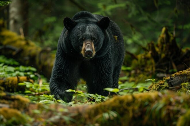 Illustration. Un ours noir.