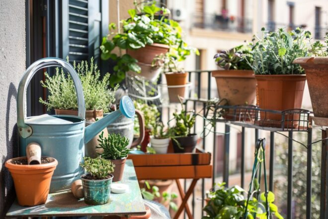 Illustration. Le jardinage, même en ville.