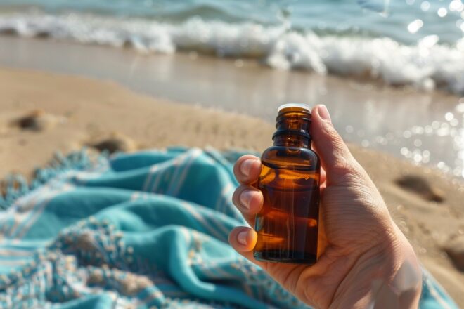plage soleil huile essentielle