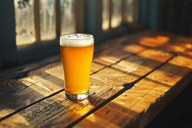 Illustration. Un verre de bière.