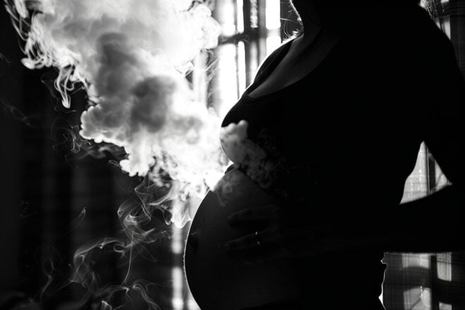 Illustration. Grossesse et tabac.