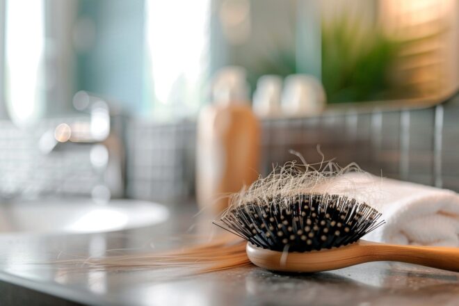 Image d'illustration. Brosse cheveux perte