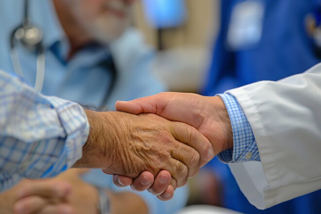 Image d'illustration. Poingee main medecin