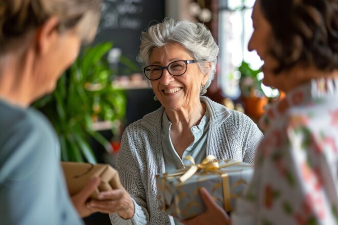 Image d'illustration. Une femme fête son départ à la retraite
