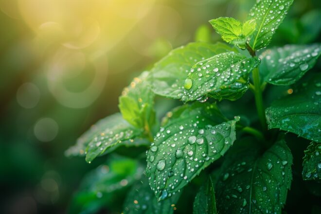 Image d'illustration. Feuilles menthe jardin