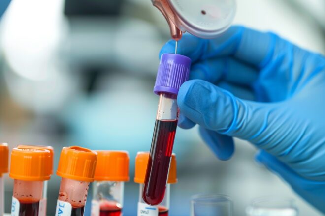 Image d'illustration. Test sang laboratoire