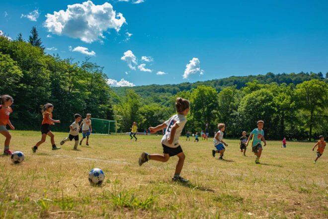 Image d'illustration. Des enfants jouent au foot grâce au Pass colo