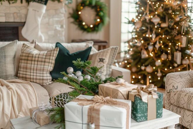 Image d'illustration. Cadeaux noel sapin