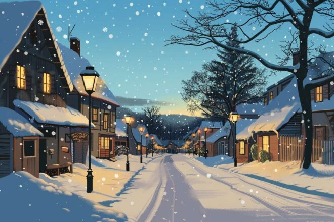 Image d'illustration. Paysage de neige.