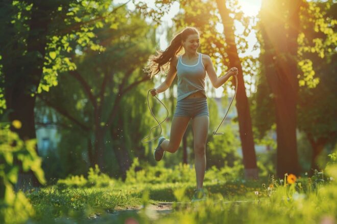 Image d'illustration. Femme corde à sauter