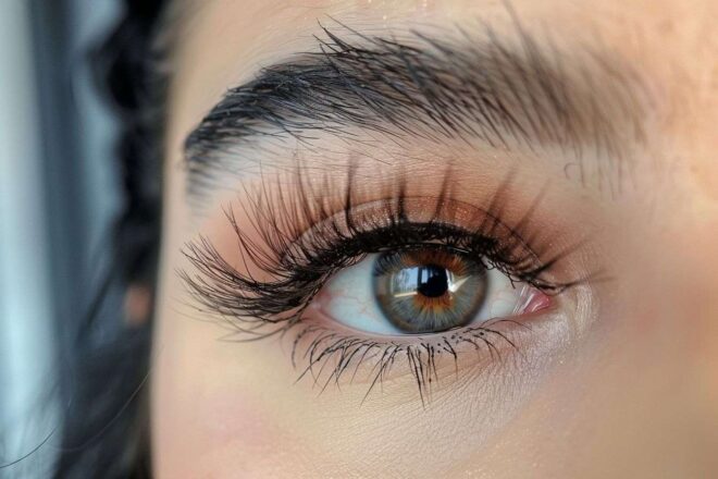 Image d'illustration. L œil artistique avec extensions parfaites