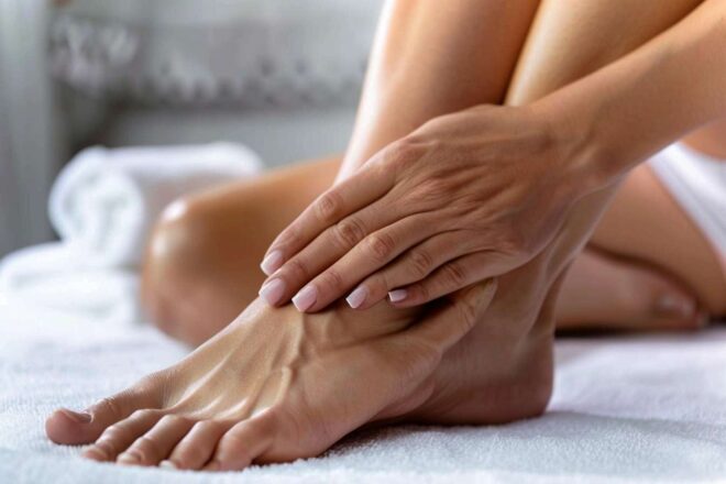 Pieds jambes massage