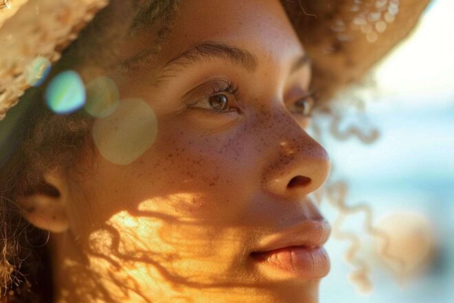 Image d'illustration. Visage rayonnant et hâlé, bronzé.