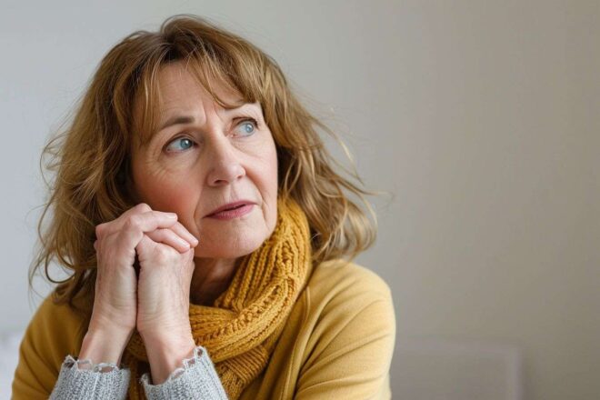 Image d'illustration. Femme senior l'air inquiet