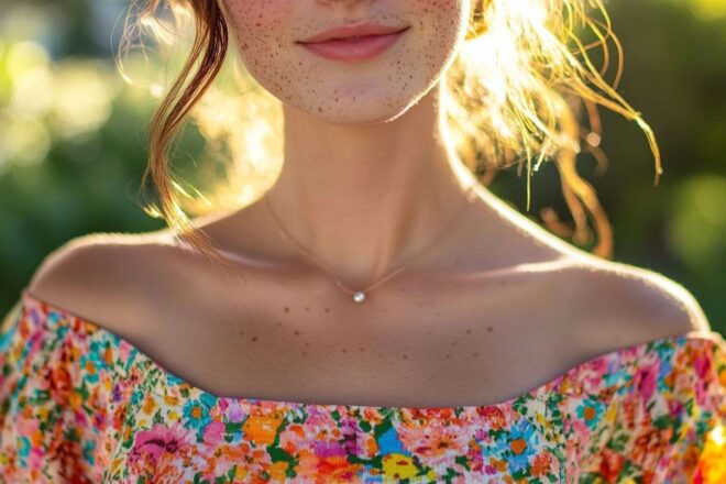 Taches de rousseur femme