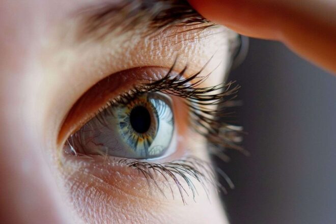 Image d'illustration. Application élégante de gel pour les yeux