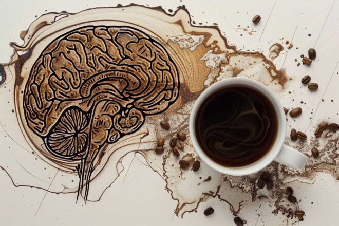 Image d'illustration. Liens entre cerveau et café.