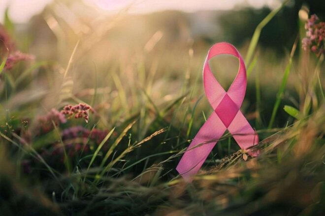 Image d'illustration. Ruban rose, symbole de la lutte contre le cancer du sein.