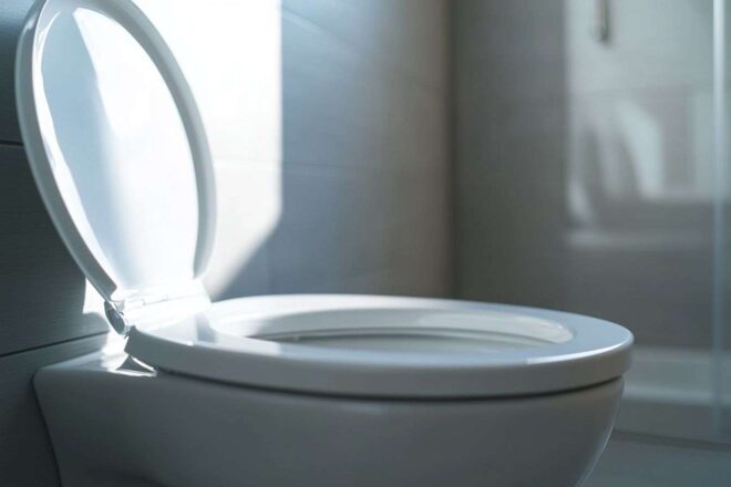 Gros plan de toilette moderne