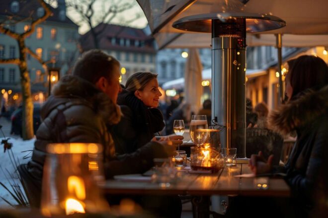 Chaufffage extérieur terrasse bar restaurant
