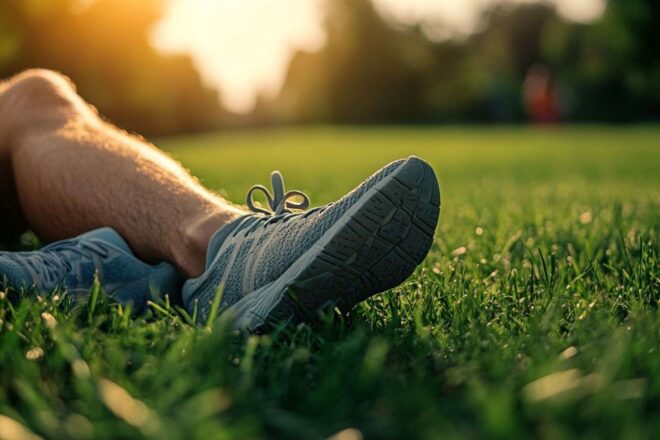 Détente après une course