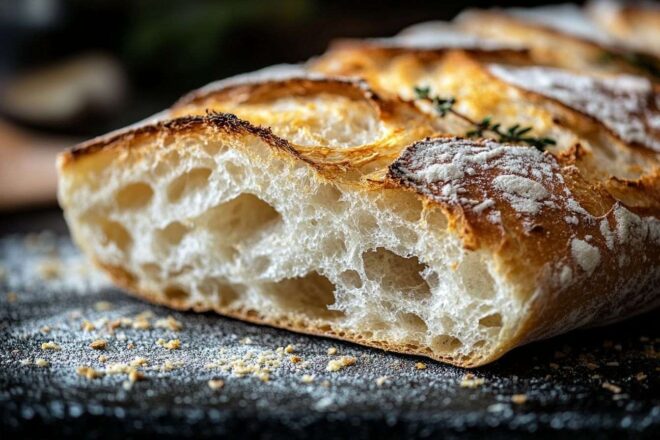 Gros plan de pain rassis avec texture rustique