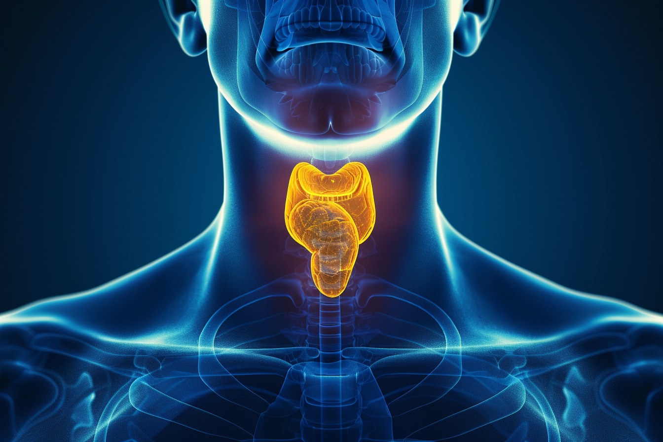 Illustration. La thyroïde, l'une des glandes du système endocrinien.