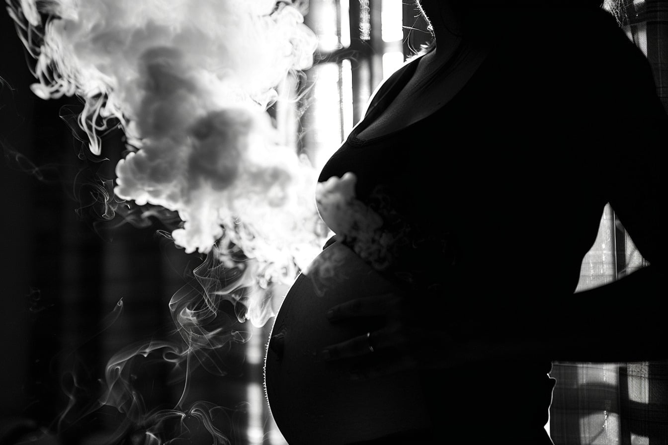 Illustration. Grossesse et tabac.