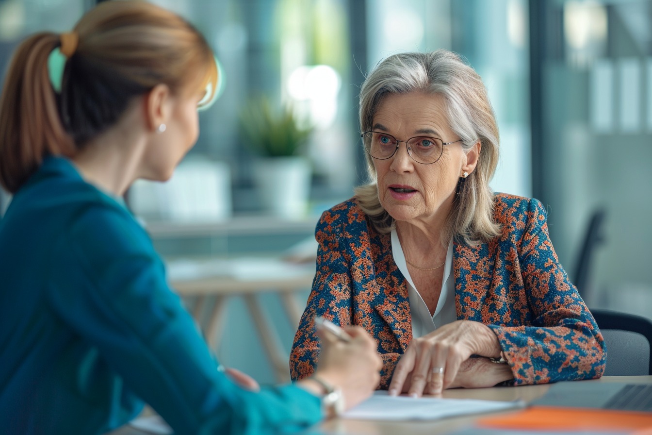 Image d'illustration. Discussion entre deux femme en entreprise