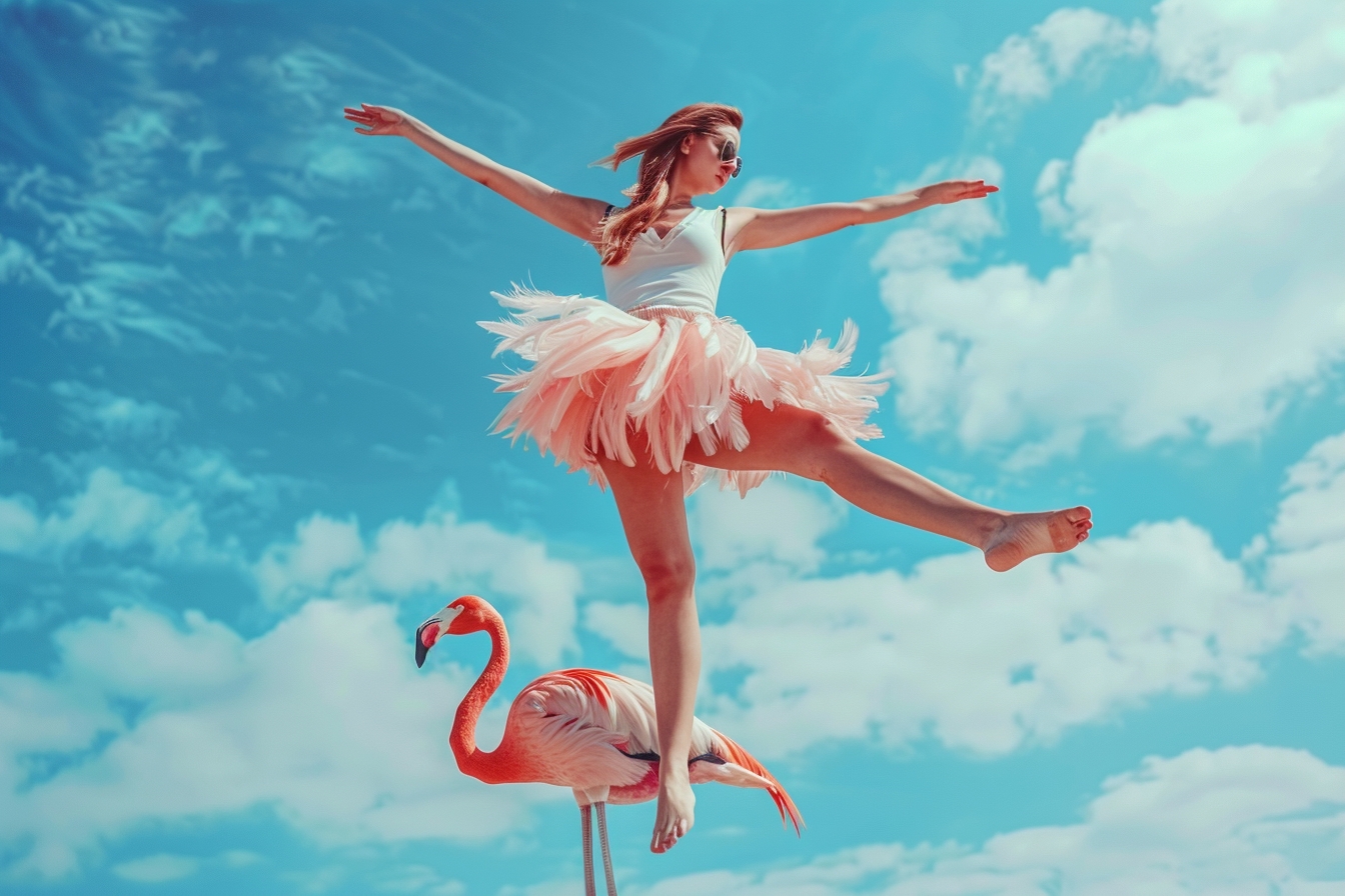 Image d'illustration. Femme posture flamant rose
