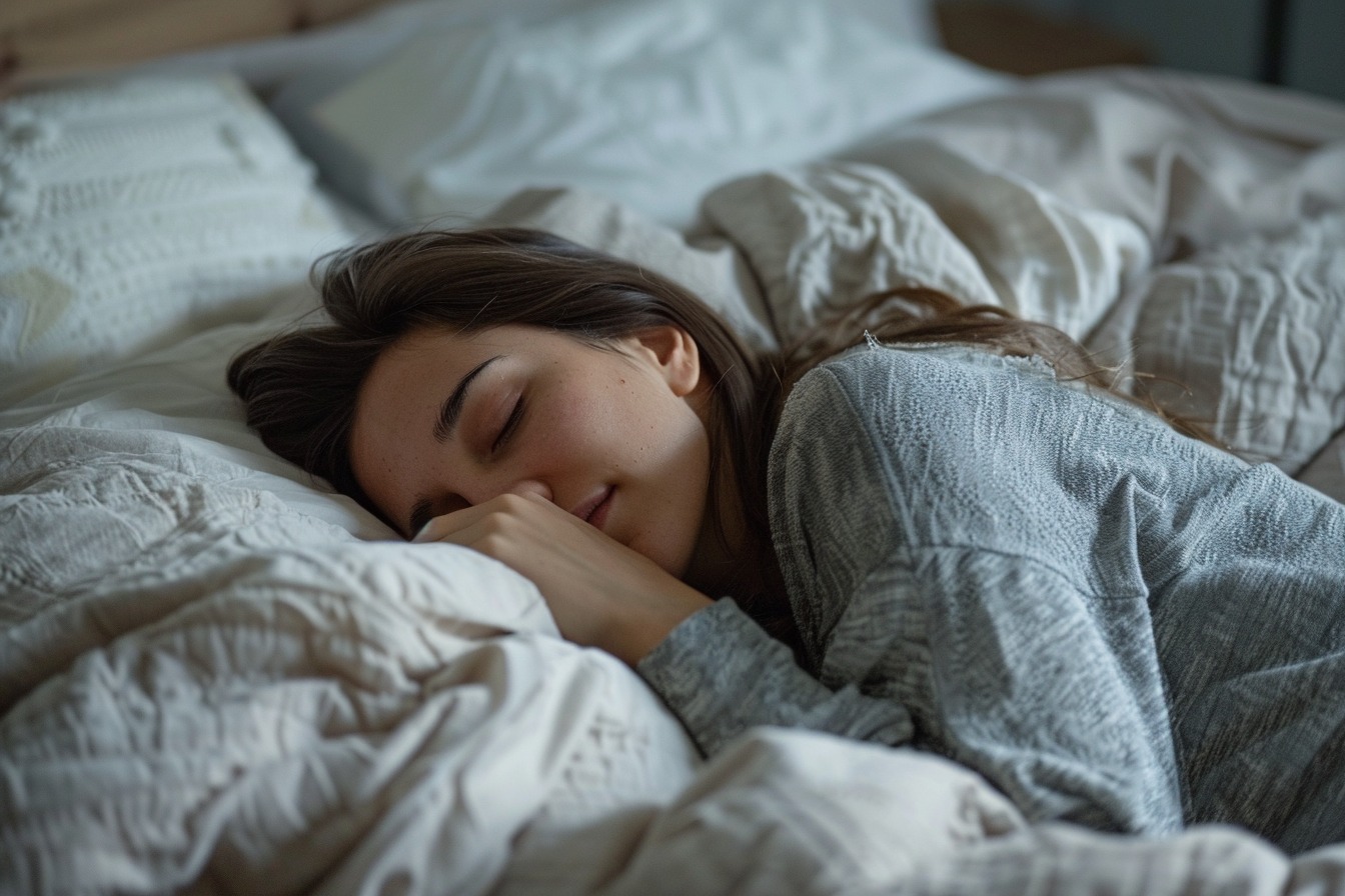 Image d'illustration. Une femme dort dans son lit