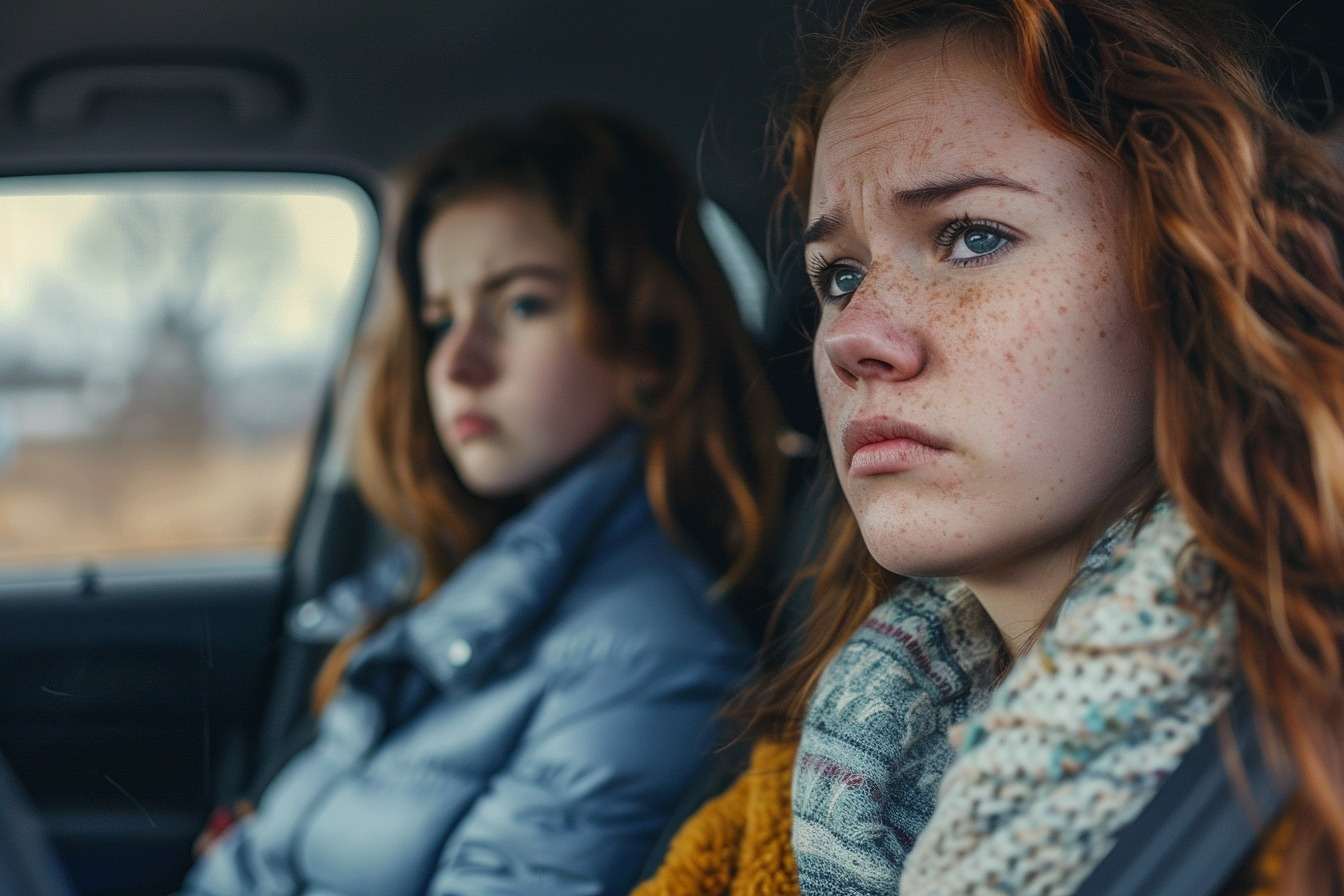 Adolescente mère voiture