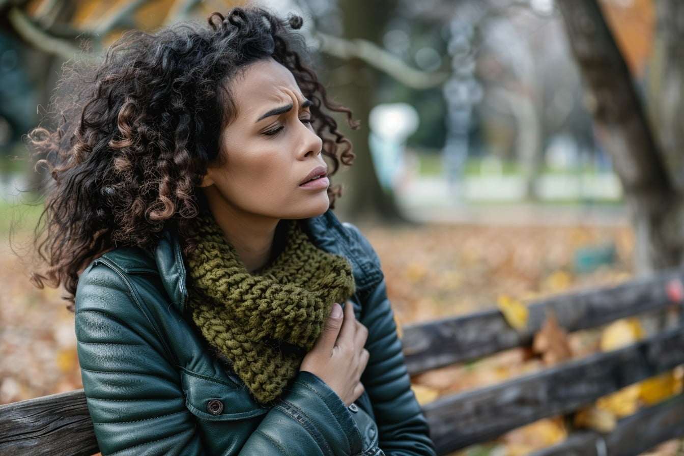 Froid, femme, hiver