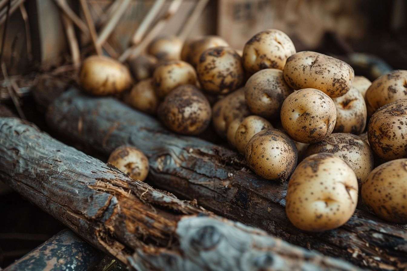Image d'illustration. Gros plan sur pommes de terre bintje