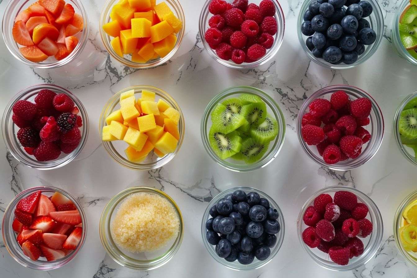 Image d'illustration. Fruits colorés comme édulcorants naturels