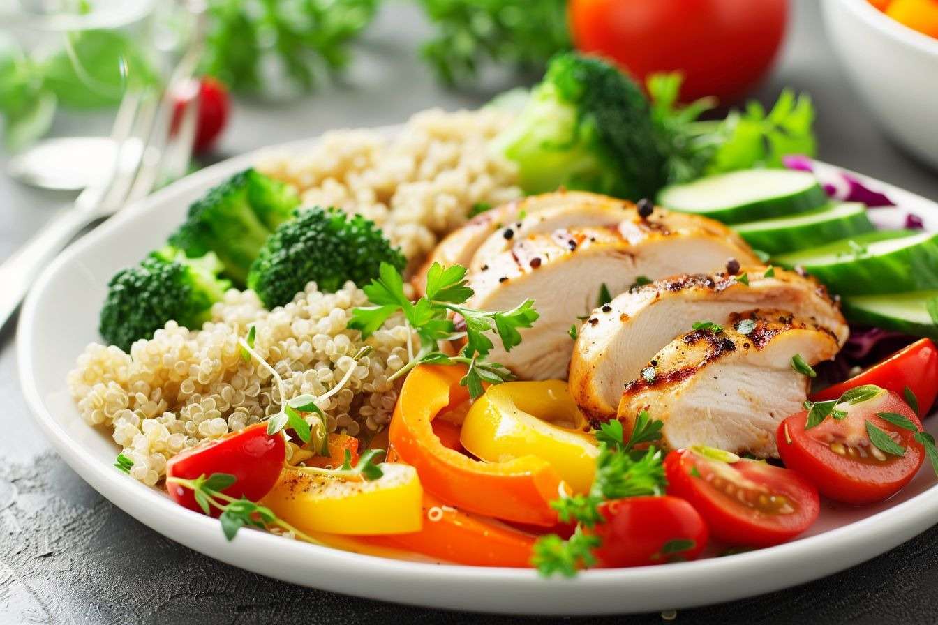 Assiette repas sain