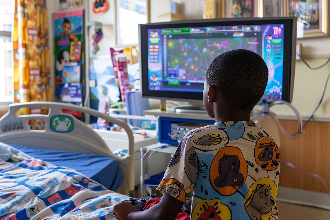 Enfant hôpital jeux vidéo