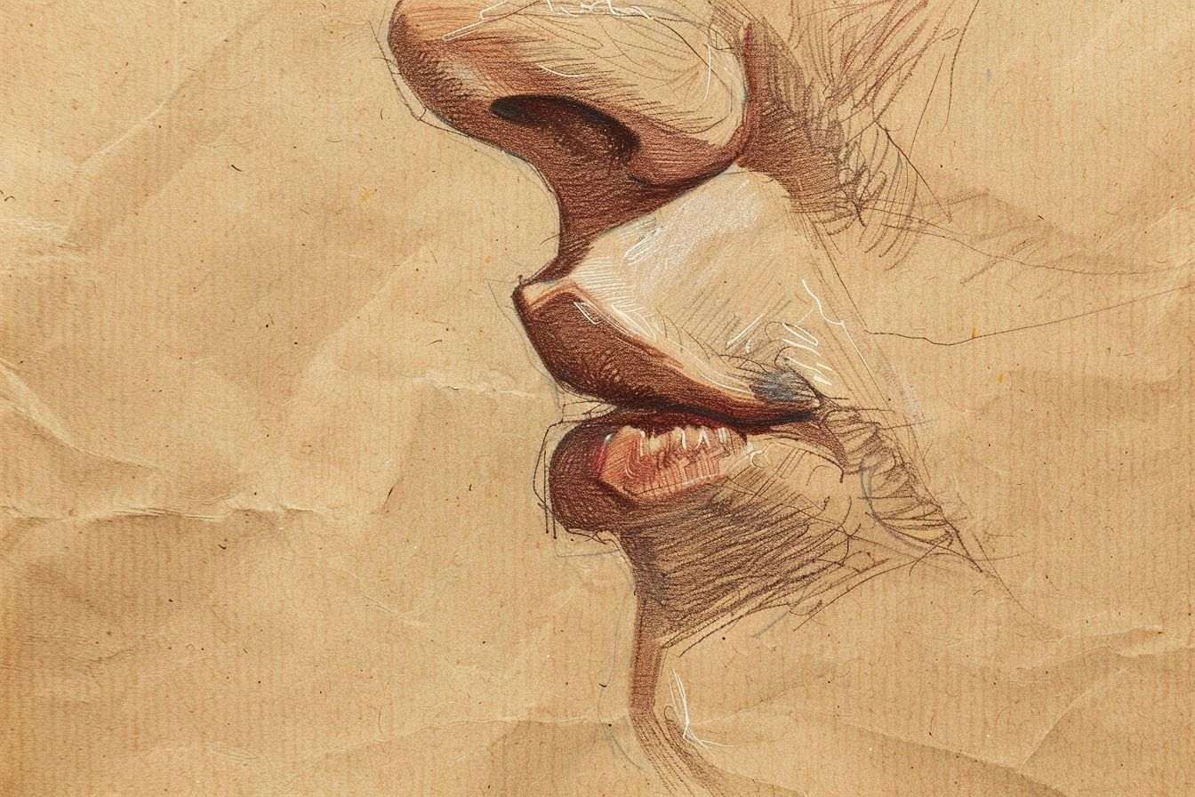 Image d'illustration. Esquisse d'une bouche.