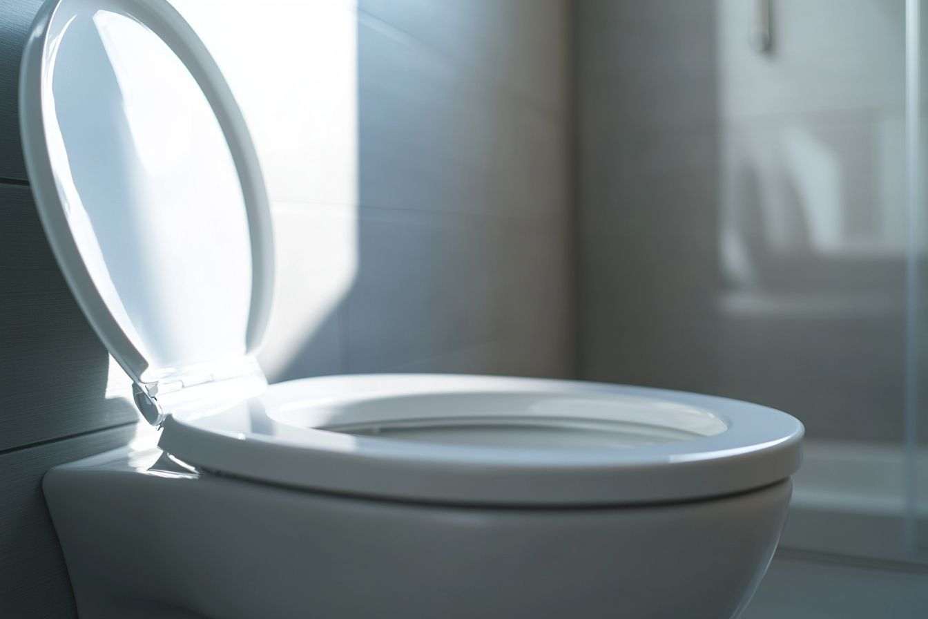 Gros plan de toilette moderne