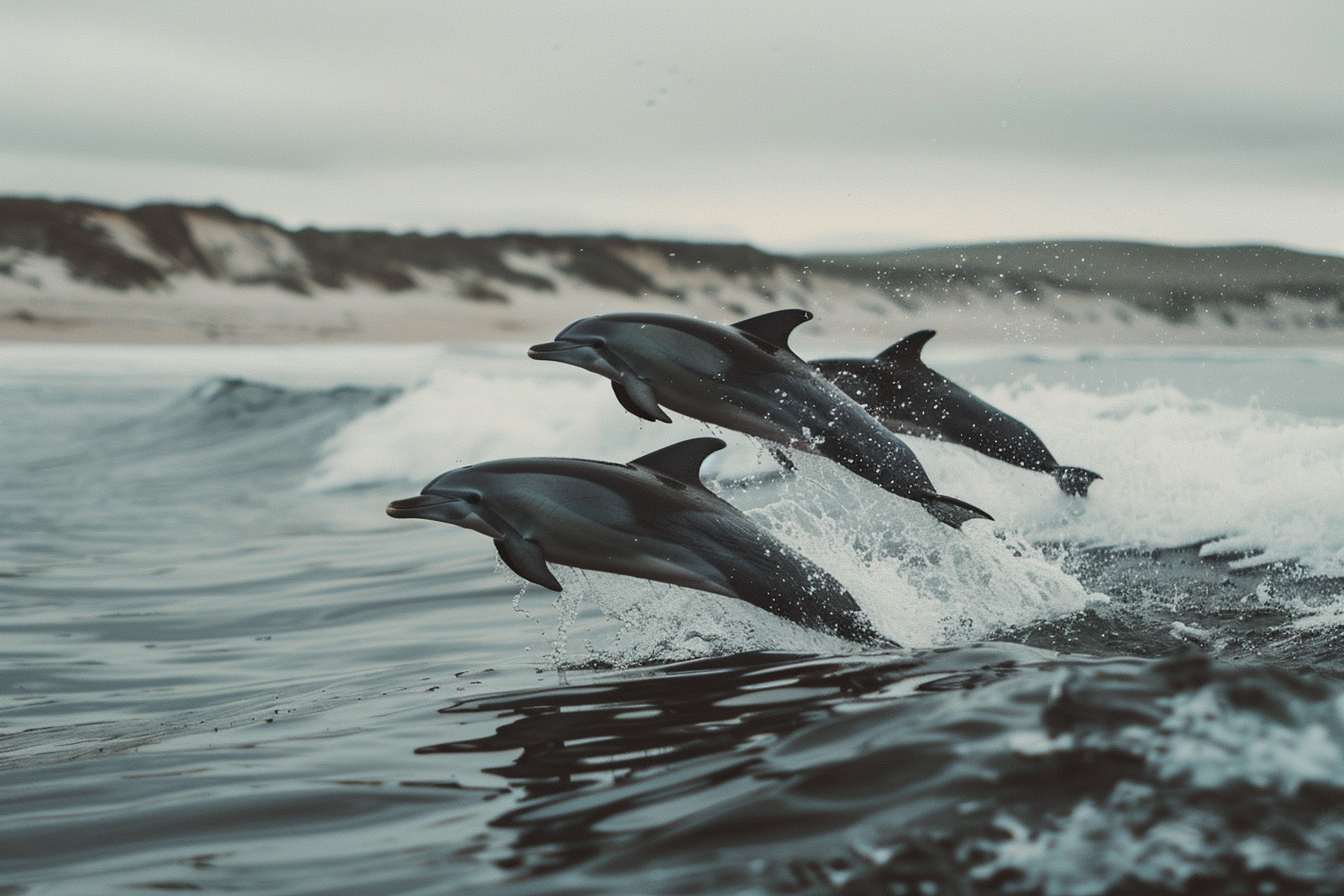 Dauphins mer vagues