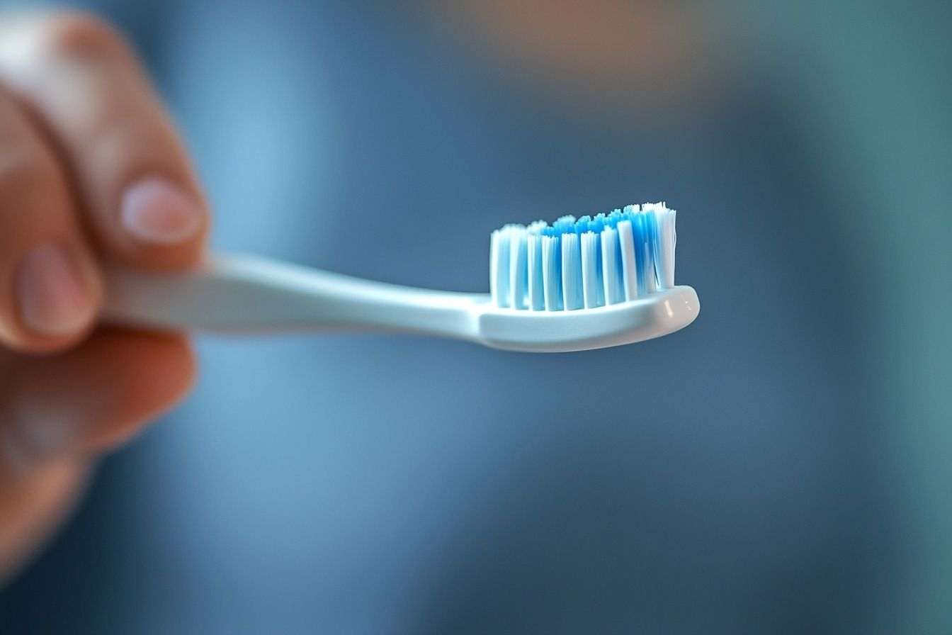 Gros plan d une personne tenant une brosse à dents et du dentifrice