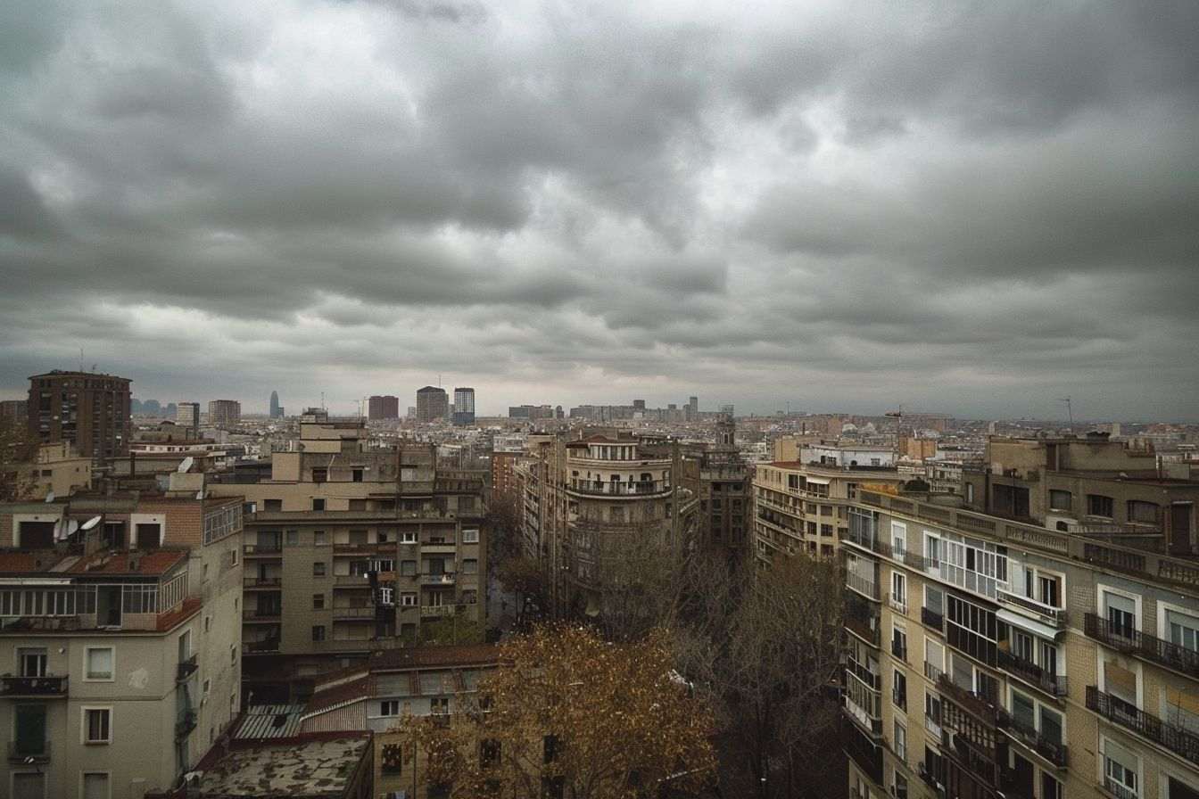 Paysage urbain gris sans vie