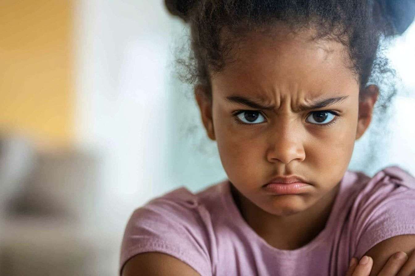 Enfant mécontent en gros plan