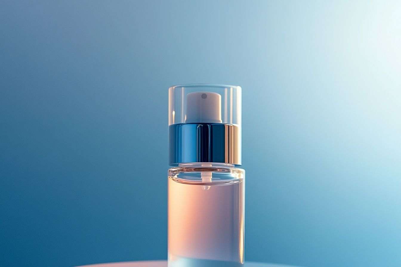 Gros plan d un flacon cosmétique avec rétinol