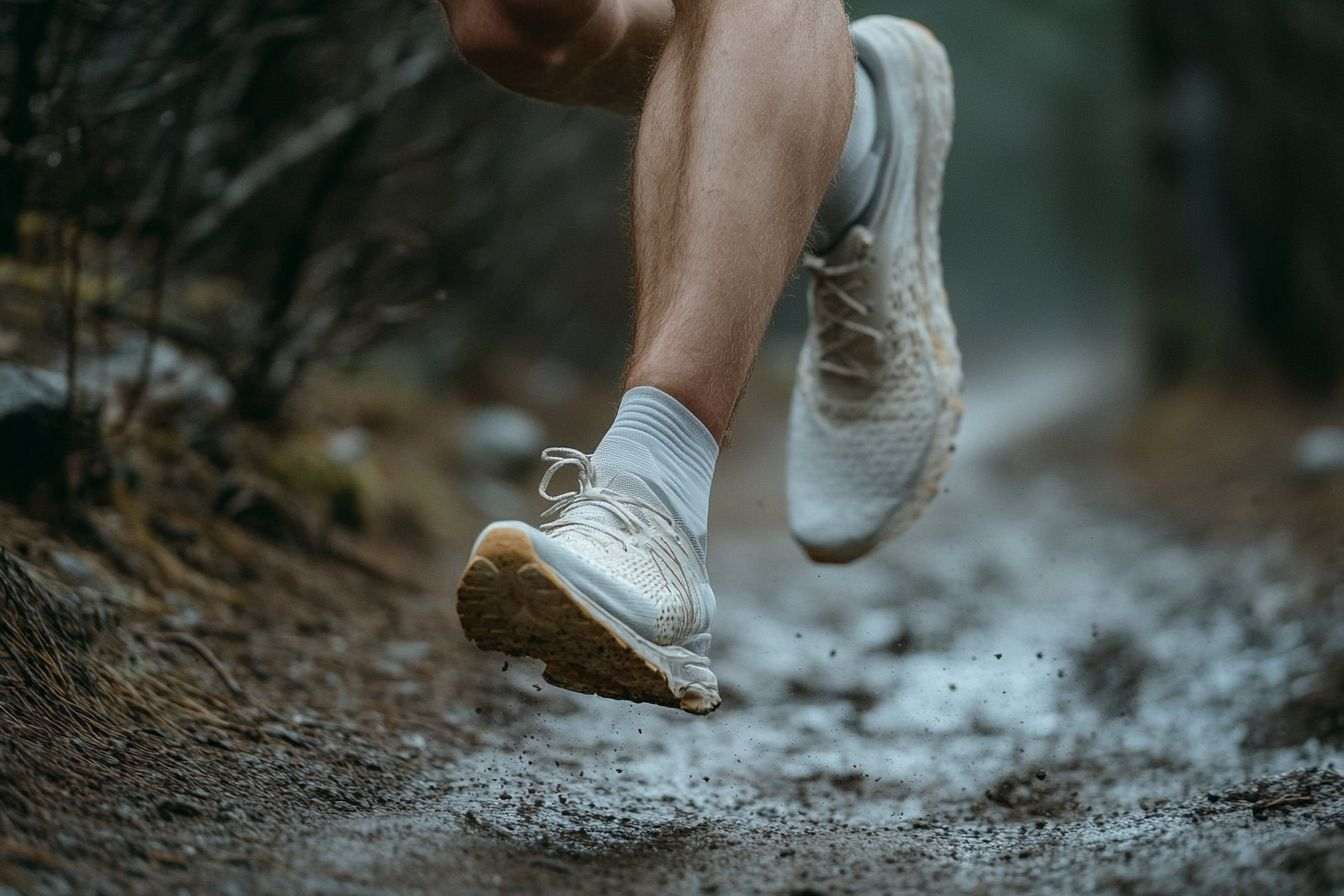 Photo de course à pied montrant la forme et les chaussures.