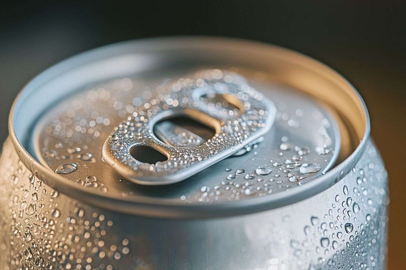 Gros plan d une languette de canette de soda