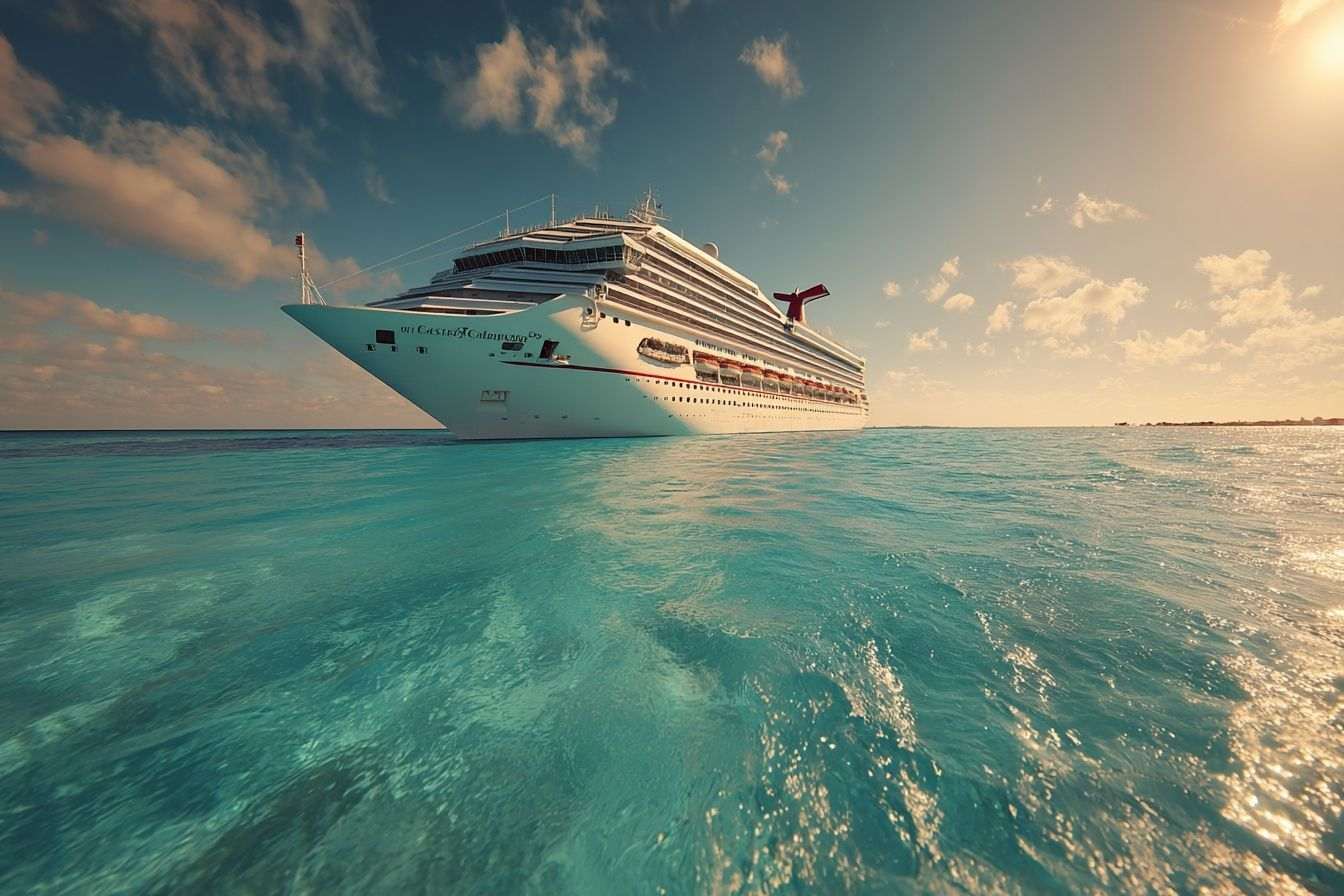 Croisière en mer aux reflets du soleil