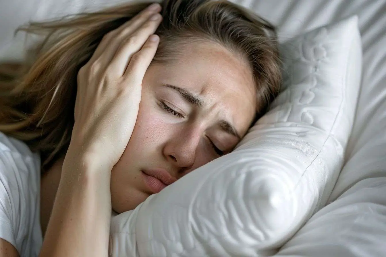 Une femme semble ne pas réussir à dormir à cause du bruit